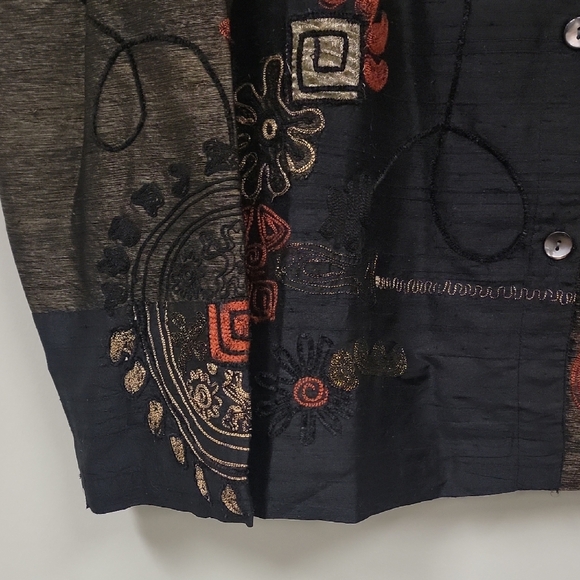 Chico's Artistic Black and Red Jacket - Picture 8 of 16